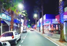 Iluminação da Rua Amazonas começa a ser substituída por lâmpadas de LED