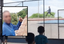 Homem foi flagrado correndo em cima de um trem em movimento