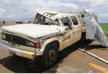 Capotamento no MS deixa 5 moradores de Votuporanga feridos