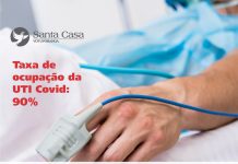 Santa Casa está com 90% de sua taxa de ocupação na UTI Covid