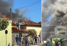 Incêndio em residência assusta população de Gastão Vidigal