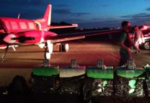 Fernandópolis – Avião carregado com meia tonelada de pasta base de cocaína é apreendido