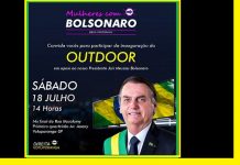 Simpatizantes locais de Bolsonaro vão montar outdoor em sua homenagem