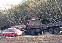 Motorista fica ferido ao bater na traseira de caminhão na SP 320, entre Bálsamo e Tanabi