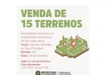 Venda de terrenos da Prefeitura será no próximo dia 28
