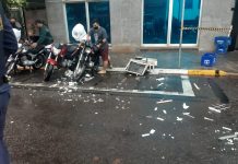 Ar-condicionado cai do 10º andar de prédio residencial no centro de Araçatuba