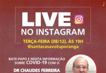 Santa Casa realiza Live no Instagram hoje sobre a COVID-19