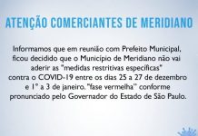 Prefeitura de Meridiano diz que não irá aderir ao lockdown contra a covid do governo de SP