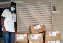 Gustavo Mioto arrecada 800 protetores faciais para Santa Casa