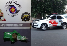 Polícia Militar prende traficante e apreende tijolo de maconha em Votuporanga