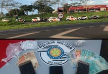 Motorista de aplicativo de Votuporanga e dois passageiros são presos por tráfico de drogas em Fernandópolis