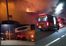 Incêndio atinge loja de acessórios para caminhão em Votuporanga