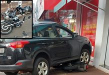 Condutora sem CNH perde o controle do carro e atinge motos estacionadas em avenida em Jales