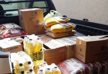 Dona Eva e seu Rubens: 341 quilos de alimentos