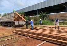 Polícia Ambiental flagra transporte irregular de madeira nativa