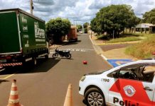 Motociclista fica gravemente ferido após acidente no Santa Amélia