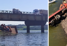 Caminhão cai em rio e deixa dois mortos