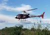 Helicóptero Águia da PM ajuda a combater aglomerações em ranchos de Araçatuba