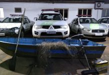 Polícia Ambiental multa pescadores e apreende 22 metros de rede em Meridiano