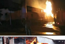 Incêndio destrói fábrica de espumas e mobiliza bombeiros em Votuporanga