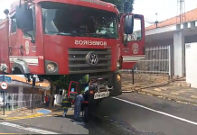 Incêndio mobiliza Corpo de Bombeiros em prédio da Secretaria de Direitos Humanos de Votuporanga