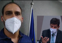 Eduardo Bolsonaro diz ‘ficar triste’ por Mandetta não ter sido preso em CPI da Covid