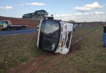 Acidente com ônibus de trabalhadores rurais é registrado em rodovia de Tanabi
