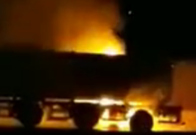 Incêndio em caminhão tanque mobiliza Bombeiros em Votuporanga