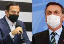 Se não usar máscara em evento em SP, Bolsonaro será multado, diz Doria