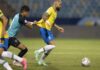 Sem Neymar, Brasil sofre empate do Equador e vê sequência de 10 vitórias consecutivas chegar ao fim