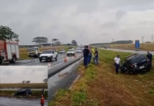 Policial civil fica ferida após viatura capotar na Rodovia Euclides da Cunha