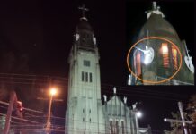 Foco de incêndio em torre de Basílica mobiliza bombeiros em Rio Preto