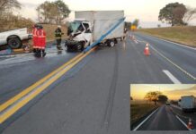 Acidente entre caminhão e caminhonete deixa mortos na BR-153 em Jaci