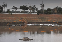 Espuma branca na represa do Parque da Cultura chama a atenção