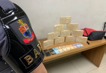Mulher é presa após ser flagrada com tijolos de pasta base de cocaína em Araçatuba