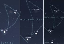 Saiba como ver a conjunção tripla entre Lua, Saturno e Júpiter neste sábado e no domingo