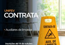 Unifev abre vagas para auxiliar de limpeza