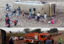 Mais de 30 pessoas ficam feridas após ônibus de Fernandópolis tombar na BR-369