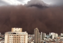 Franca (SP) é ‘engolida’ por gigantesca nuvem de poeira