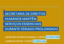 Secretaria de Direitos Humanos disponibiliza telefones de plantão durante feriado