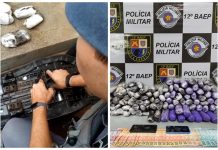 Polícia Militar apreende mais de 20 quilos de haxixe em rodovia de Braúna