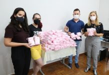 Secretaria de Direitos Humanos e Fundo Social recebem kits de absorvente íntimo para serem repassados às mulheres em vulnerabilidade social