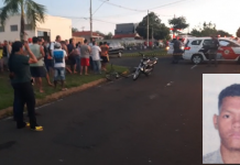 Jovem morre após ter moto atingida por caminhão na zona sul de Votuporanga
