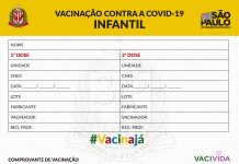 SP prepara 4,5 milhões de carteirinhas para vacinação de crianças