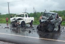 Mulher morre em acidente entre picape, ônibus e caminhonete em rodovia de Santo Antônio do Aracanguá