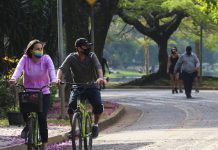 Máscaras não afetam respiração ou trazem risco à prática de exercícios