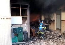 Incêndio mobiliza bombeiros no prédio da Secretaria da Educação de Jales