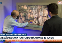 Foto de 2012 alertava para rachadura em paredão que desabou em Capitólio (MG)