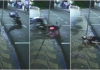 Motociclista rodopia em poste de placa de trânsito após empinar e cair com moto em Jales