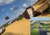 Carreta carregada com soja tomba e interdita trecho da Euclides da Cunha em Jales
